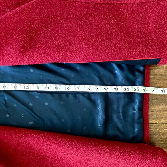 Tommy Hilfiger Red Wool Blend Moto Style Jacket - Size 4 - Picture 10 of 13